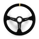 CIRCUIT HERO 3 SPOKE STEERING WHEEL WITH SLOTS 350MM/97MM DISH 6 BOLT