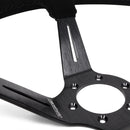 CIRCUIT HERO 3 SPOKE STEERING WHEEL WITH SLOTS 350MM/97MM DISH 6 BOLT